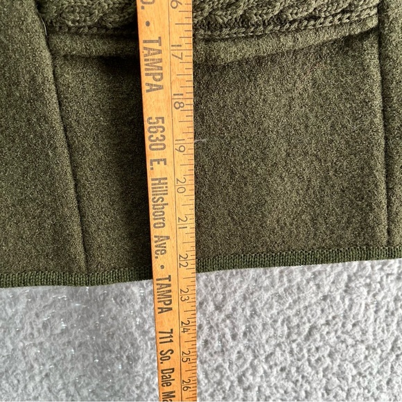 Vtg Fritz Litzlfelder Olive Green 100% Wool Women’s Jacket Sz 8 Braided Back - Picture 11 of 11